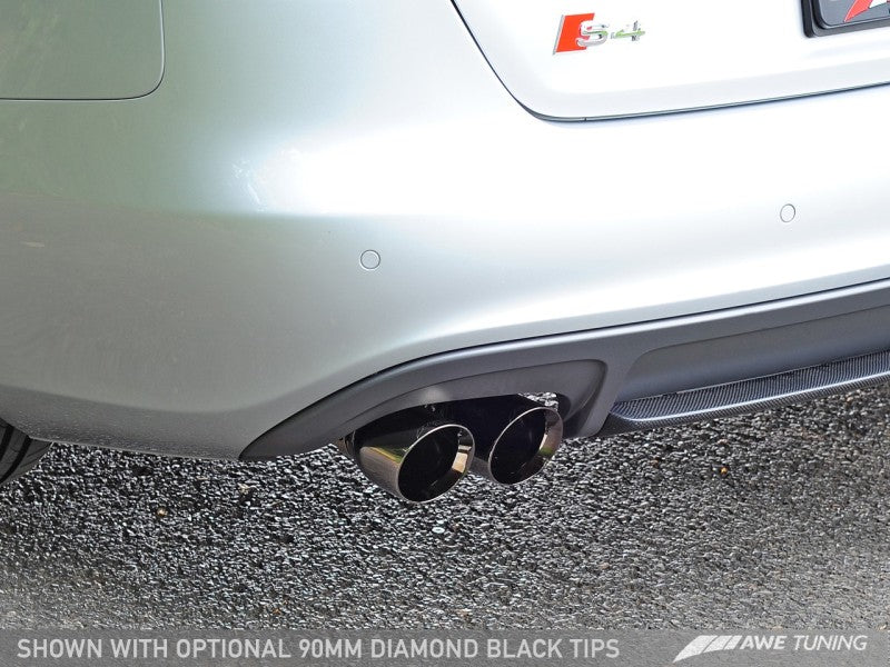 AWE Tuning Audi B8 / B8.5 S4 3.0T Track Edition Exhaust - Diamond Black Tips (90mm) - eliteracefab.com