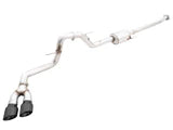 AWE 0FG 21+ Ford F150 Dual Split Rear Exhaust - 5in Chrome Silver Tips - eliteracefab.com