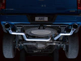 AWE 0FG 21+ Ford F150 Dual Split Rear Exhaust - 5in Chrome Silver Tips - eliteracefab.com