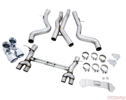 AWE Tuning BMW F8X M3/M4 Track Edition Catback Exhaust - Chrome Silver Tips - eliteracefab.com