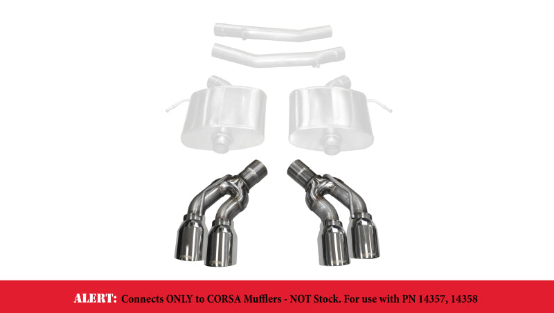 Corsa 16-17 Cadillac CTS-V 2.75in Inlet / 4.0in Outlet Polished Tip Kit (For Corsa Exhaust Only) CORSA Performance
