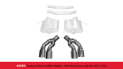 Corsa 16-17 Cadillac CTS-V 2.75in Inlet / 4.0in Outlet Polished Tip Kit (For Corsa Exhaust Only) CORSA Performance