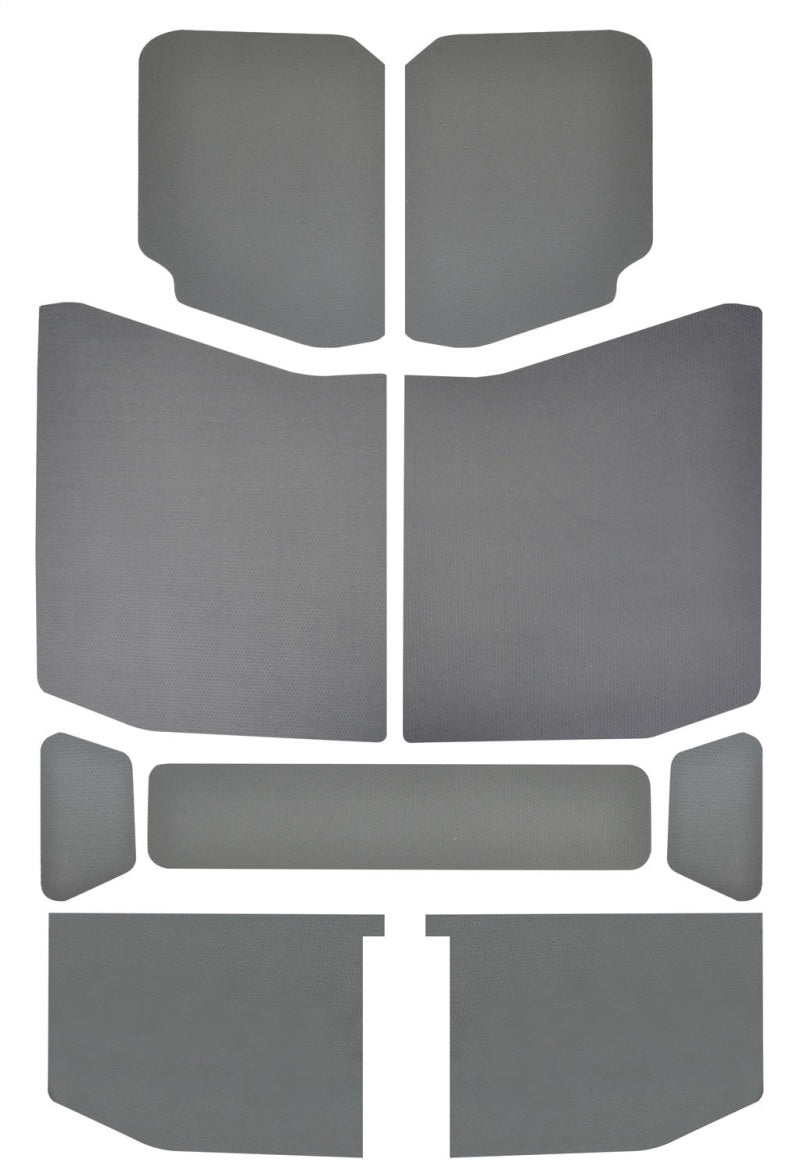 DEI 18-23 Jeep Wrangler JL 4-Door Boom Mat Headliner - 9 Piece - Gray Leather Look DEI