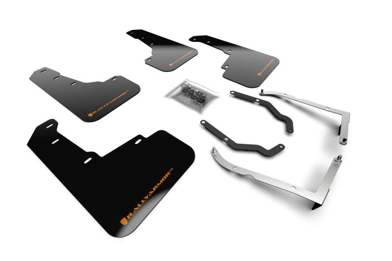 Rally Armor 18-19 Subaru XV Crosstrek Lift/AT UR Black Mud Flap w/ Orange Logo - eliteracefab.com