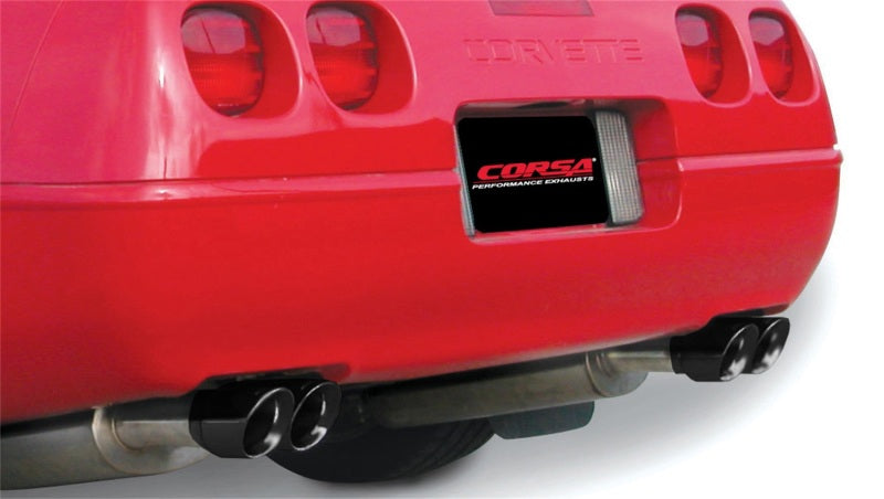 Corsa 92-95 Chevrolet Corvette C4 5.7L V8 LT1 Sport Cat-Back Exhaust w/ Twin 3.5in Black Tips CORSA Performance