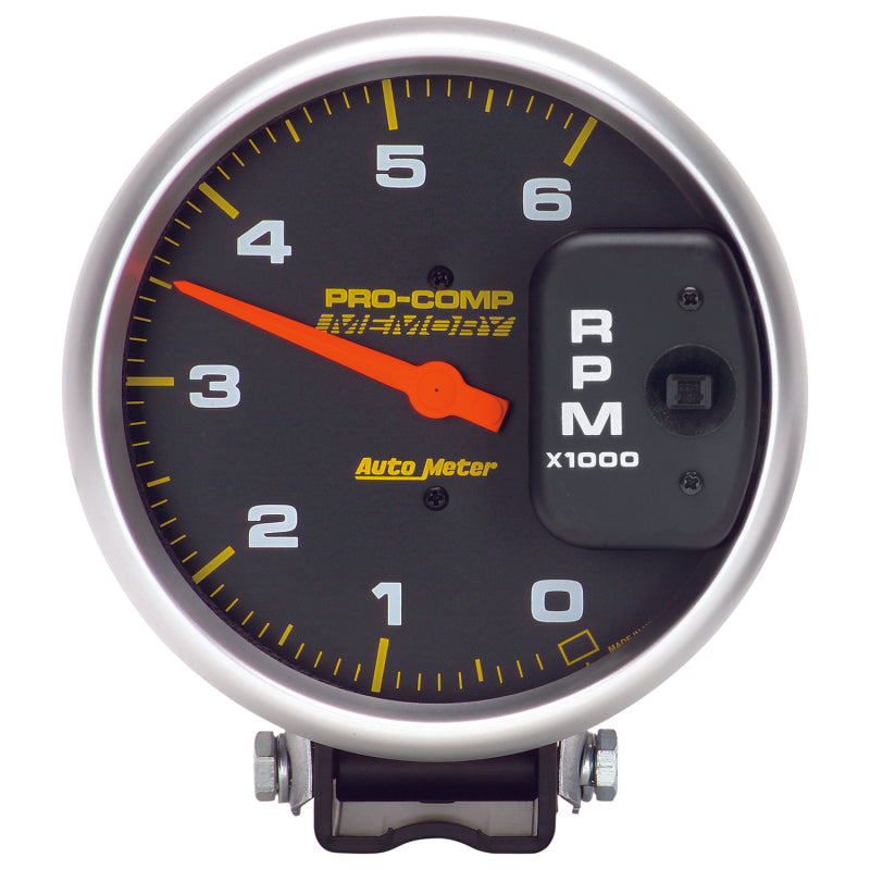 Autometer 5 inch Diesel 6000 RPM with Memory 4 Pulse Tachometer pedestal Mount 6806