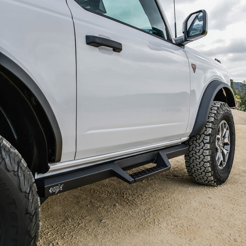 Westin/HDX 2021+ Ford Bronco (2-Door) Drop Nerf Step Bars - Textured Black - eliteracefab.com