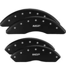 Load image into Gallery viewer, MGP 4 Caliper Covers Engraved Front &amp; Rear MGP Black finish silver ch MGP