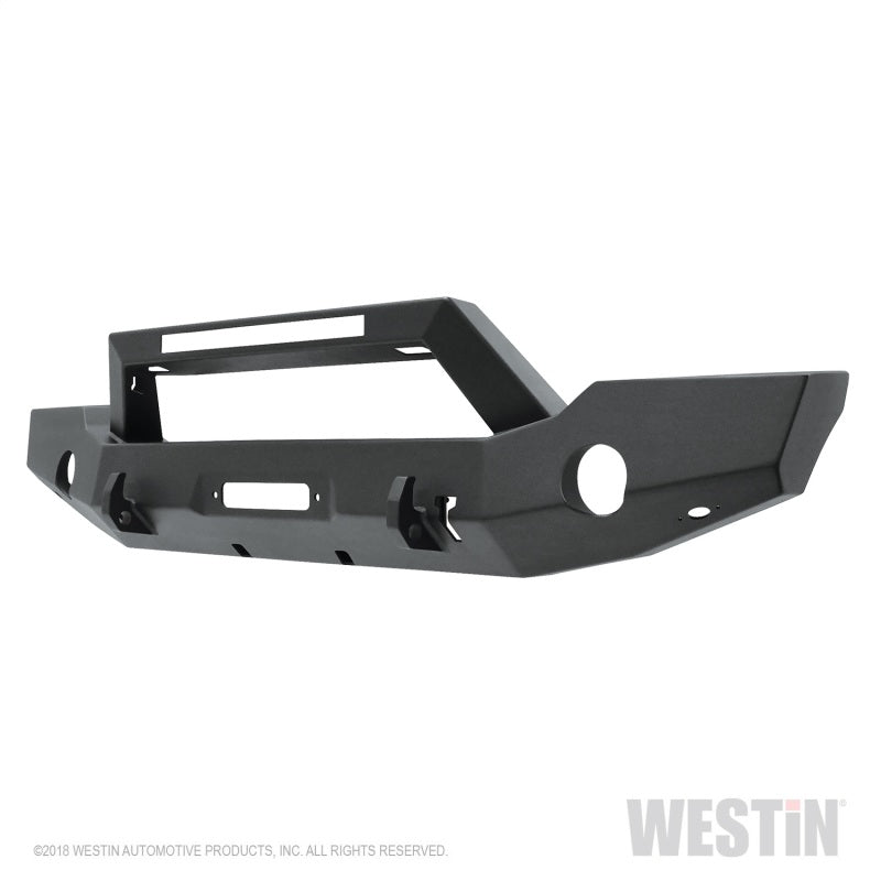 Westin 18-20 Jeep Wrangler WJ2 Full Width Front Bumper w/LED Light Bar Mount Textured Black - eliteracefab.com