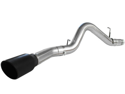 aFe MACHForce XP Exhaust 5in DPF-Back SS 11-13 GM Diesel Trucks V8-6.6L (td) (LML) (Blk Tip) aFe