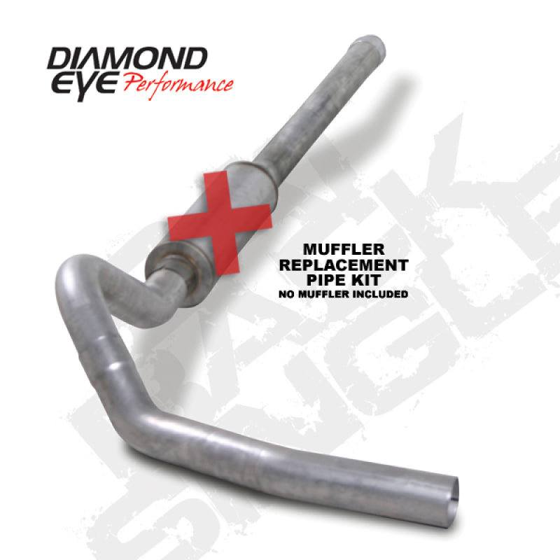 Diamond Eye KIT 4in CB SGL MFLR RPLCMENT PIPE AL CHEVY/GMC 6.6L 2500/3500 2006-2007.5 Diamond Eye Performance