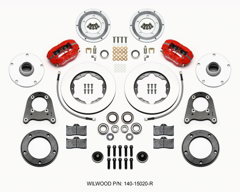 Wilwood Forged Dynalite-M Front Kit 10.75in Red 1950-1955 MG-TD/TF Wilwood