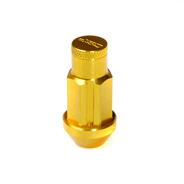 WHEEL MATE MUTEKI SR48 OPEN END LOCKING LUG NUT SET OF 4 – GOLD CHROME 12×1.50 48MM - eliteracefab.com