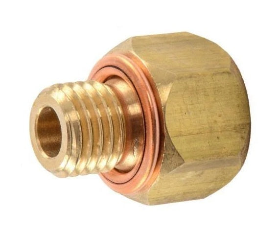 AutoMeter FITTING; ADAPTER; METRIC; M12X1.5 MALE TO 1/8in. NPTF FEMALE; BRASS AutoMeter