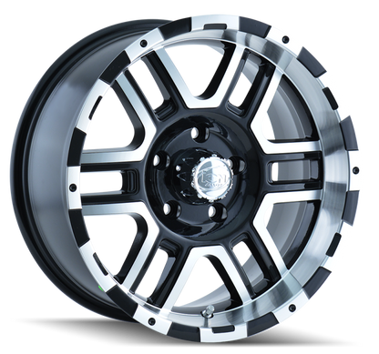 ION Type 179 16x8 / 6x114.3 BP / 10mm Offset / 83.82mm Hub Black/Machined Wheel