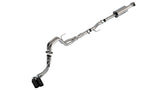 Borla F-150 2021 5.0L 4DR CC SB EC STB LARIAT/KR/PLATNM/LTD 3/2.25 DSE Cat-Back ATAK Black CHR Tips