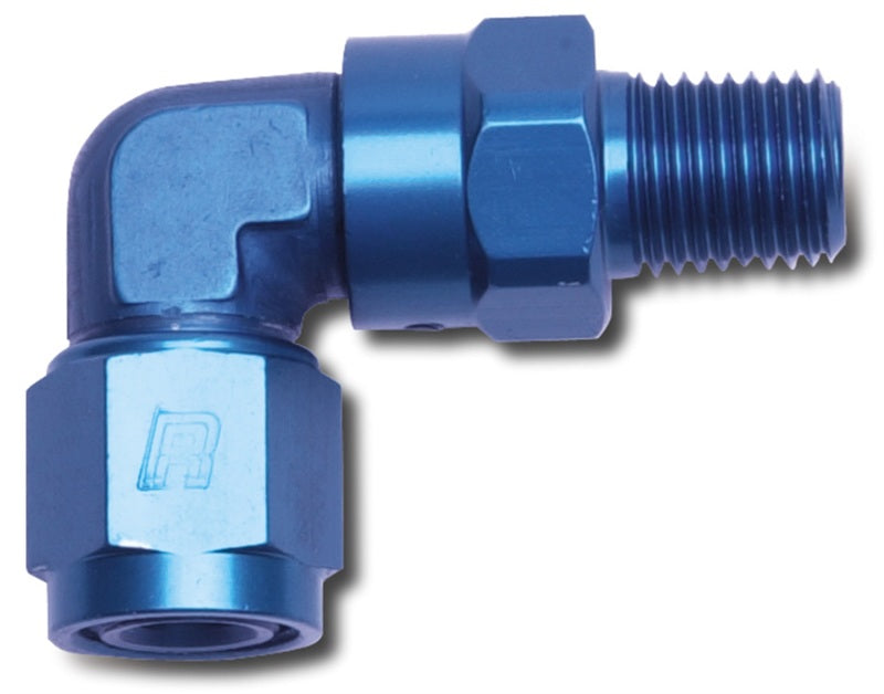 Russell Performance -8 AN 90 Degree Female to Male 1/4in Swivel NPT Fitting