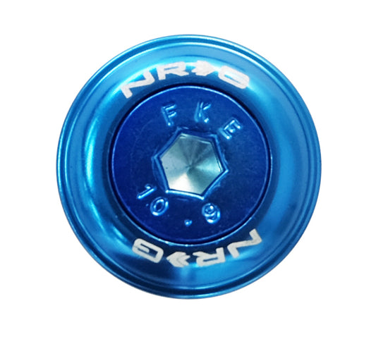 NRG Fender Washer Kit w/Color Matched M6 Bolt Rivets For Plastic (Blue) - Set of 10 - FW-150BL