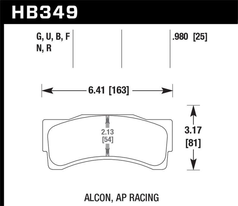 Hawk Performance DTC-70 Rear Brake Pads - HB349U.980