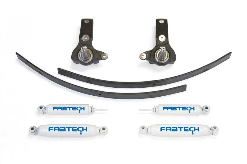 Fabtech 95.5-04 Toyota Tacoma 2WD 5 Lug 3in Spindle System w/Perf. Shocks - eliteracefab.com