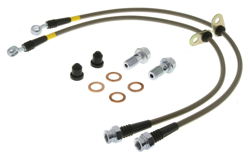 StopTech 00-04 Ferrari F360/04-05 F360 Stradale/96-02 Maranello Front Stainless Steel Brake Line Kit - eliteracefab.com