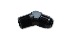 Vibrant -8AN to 3/8in NPT 45 Degree Elbow Adapter Fitting - eliteracefab.com