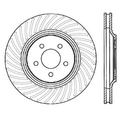 StopTech Power Slot 94-04 Ford Mustang Front Left Slotted Rotor - eliteracefab.com