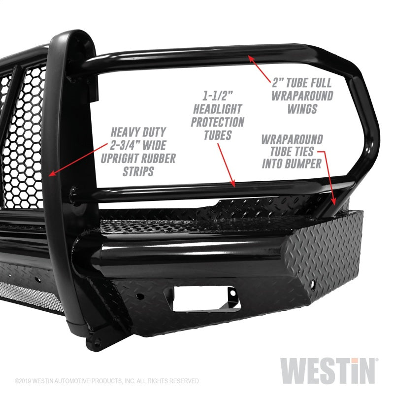 Westin 10-18 RAM 2500/3500 HDX Bandit Front Bumper - Black