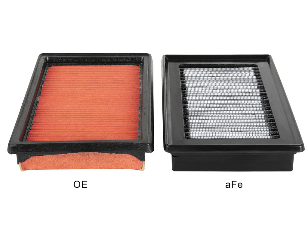 aFe Magnum FLOW Pro DRY S OE Replacement Filter (Pair) 14-19 Infiniti Q50 V6 3.5L/3.7L - eliteracefab.com