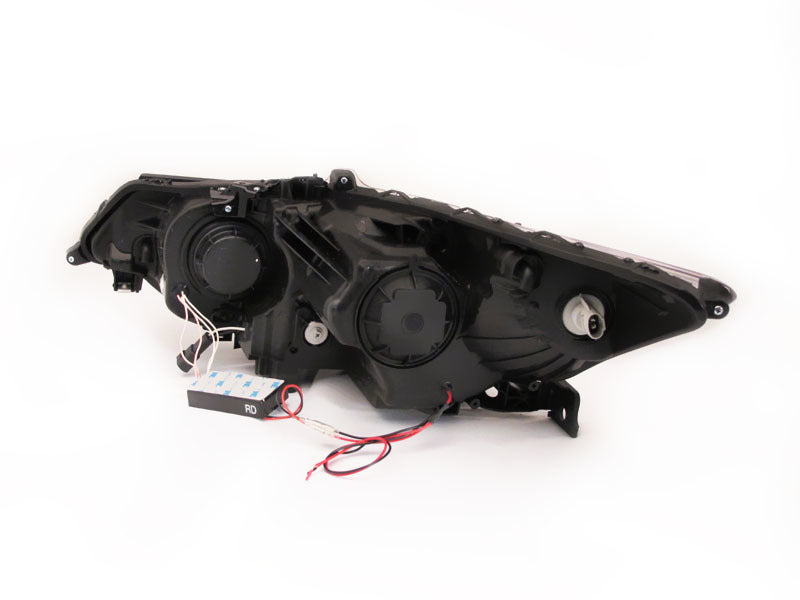 ANZO USA Acura Tsx Projector Headlights W/ Halo Black Ccfl Hid Compatible; 2009-2012 - eliteracefab.com