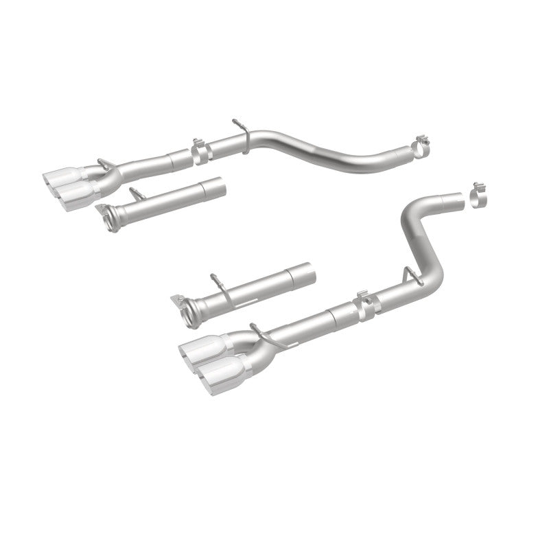 MagnaFlow Axle-Back, SS, 2.5in, Quad Split Rear 3.5in Tip 2015 Dodge Challenger R/T 5.7L Magnaflow