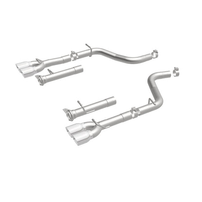 MagnaFlow Axle-Back, SS, 2.5in, Quad Split Rear 3.5in Tip 2015 Dodge Challenger R/T 5.7L Magnaflow