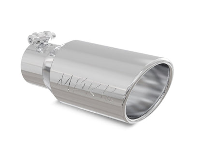 MBRP Universal Tip 4in OD 2.75in Inlet 10in Length Angled Rolled End T304 - eliteracefab.com