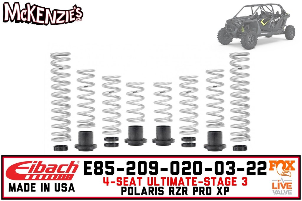 Eibach Pro-UTV 2020 Polaris RZR Pro XP (4 Seat Ultimate) Stage 3 Performance Springs - eliteracefab.com