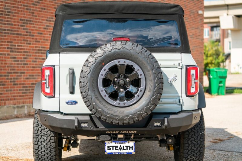 Road Armor 2021+ Ford Bronco Stealth Rear Slim Fit Bumper - Tex Blk - eliteracefab.com