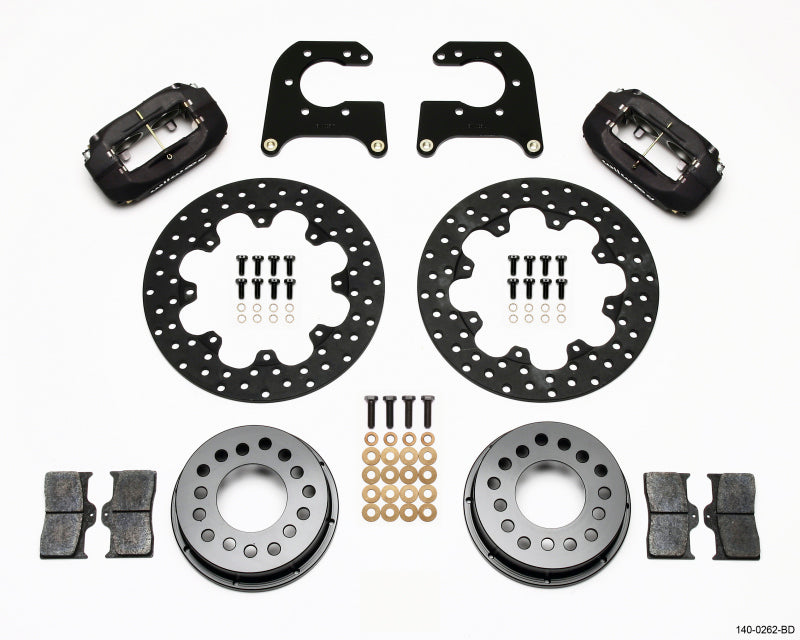 Wilwood Forged Dynalite Rear Drag Kit Drilled Rotor Small Ford 2.66in Offset Wilwood
