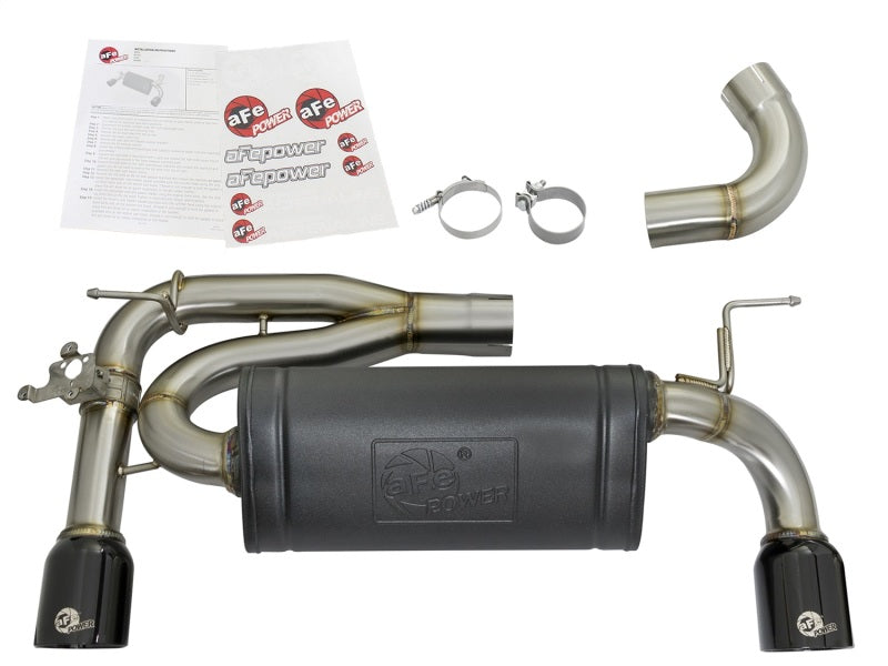 aFe MACHForce XP 16-17 BMW 340i/iX 440i/iX L6-3.0L (t) SS Axle-Back Exhaust w/Black Tip aFe