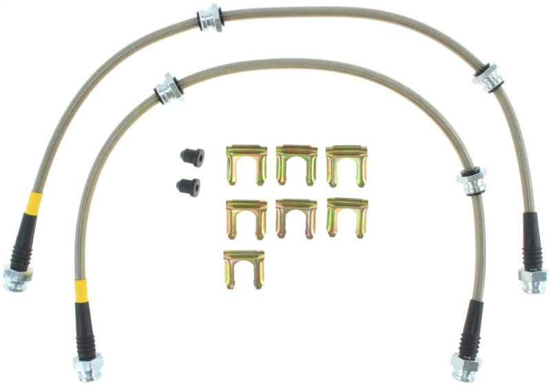 STOPTECH 2/89-96 NISSAN 300ZX / 6/89-96 300ZX TURBO STAINLESS STEEL FRONT BRAKE LINES, 950.42006 - eliteracefab.com