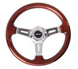 NRG Chrome 3 Spoke Center 330mm Classic Wood Grain Wheel Universal - ST-015-1CH