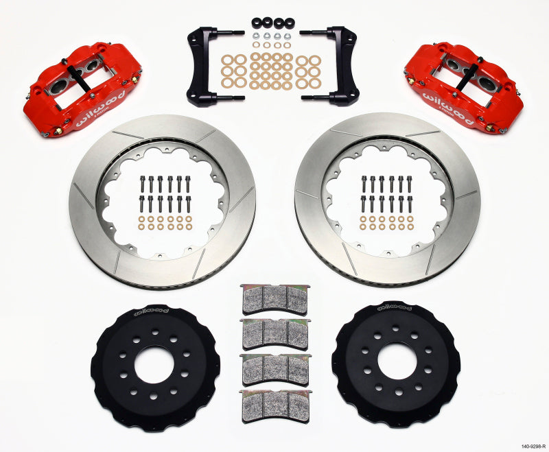 Wilwood Narrow Superlite 6R Front Hat Kit 14.00in Red 88-93 Corvette C4 Wilwood