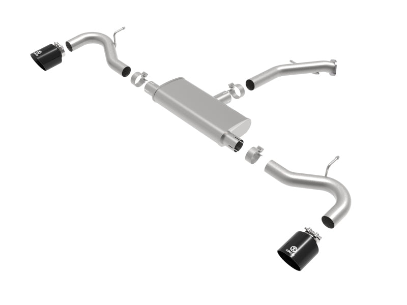 aFe Takeda Series 2.5in 409 SS Axle-Back Exhaust 18-20 Hyundai Elantra GT L4-1.6L(t) w/ Black Tips aFe