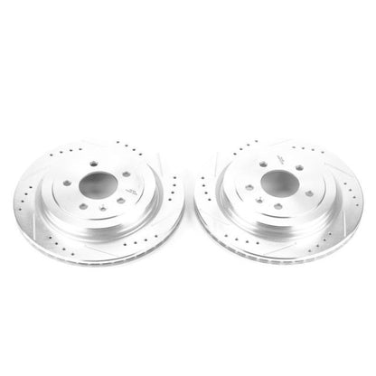 Power Stop 13-18 Cadillac ATS Rear Evolution Drilled & Slotted Rotors - Pair PowerStop