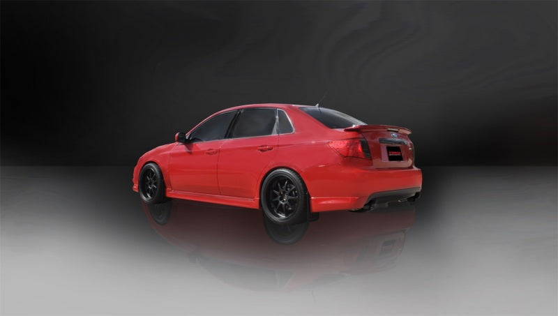 Corsa 08-10 Subaru Impreza WRX Sedan 2.5L Turbo Manual 3in Sport Cat-Back Exhaust w/4in Black Tips CORSA Performance