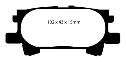 EBC 04-07 Lexus RX330 3.3 Yellowstuff Rear Brake Pads - eliteracefab.com