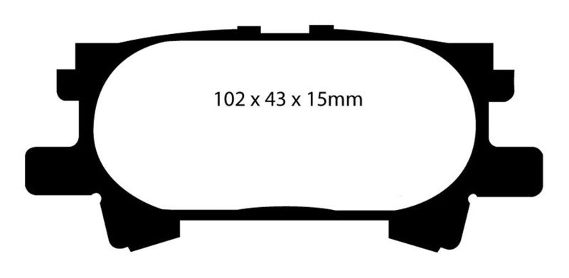 EBC 04-07 Lexus RX330 3.3 Yellowstuff Rear Brake Pads - eliteracefab.com