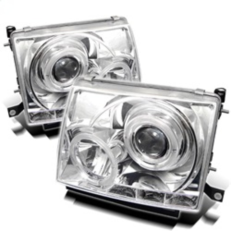 Spyder Toyota Tacoma 97-00 Projector Headlights LED Halo LED Chrome High H1 Low H1 PRO-YD-TT97-HL-C - eliteracefab.com