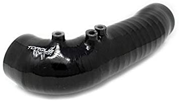 Torque Solution Turbo Inlet Hose Black (Non-Recirc): 02-07 Subaru WRX / 04-20 STI / 05-09 Legacy GT - eliteracefab.com