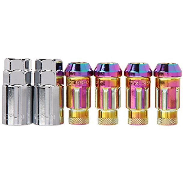 WHEEL MATE MUTEKI SR48 OPEN END LOCKING LUG NUT SET OF 4 – NEON 12×1.50 48MM - eliteracefab.com