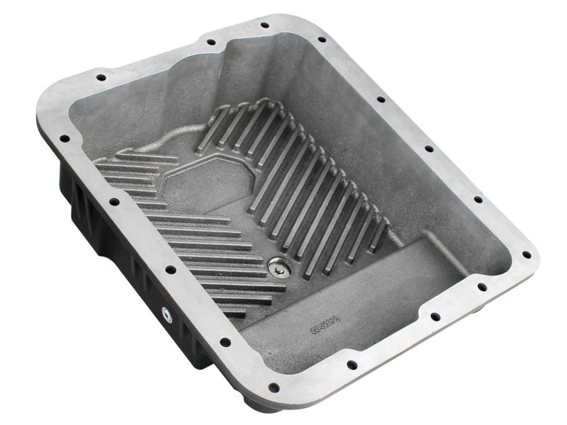 aFe POWER Pro Series Transmission Pan Black w/ Machined Fins for 99-16 Silverado / Suburban / Tahoe / Sierra / Yukon - 46-70242