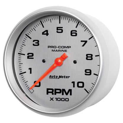 Autometer Marine Silver Ultra-Lite 5in 10K RPM In-Dash Tachometer Gauge 200801-33